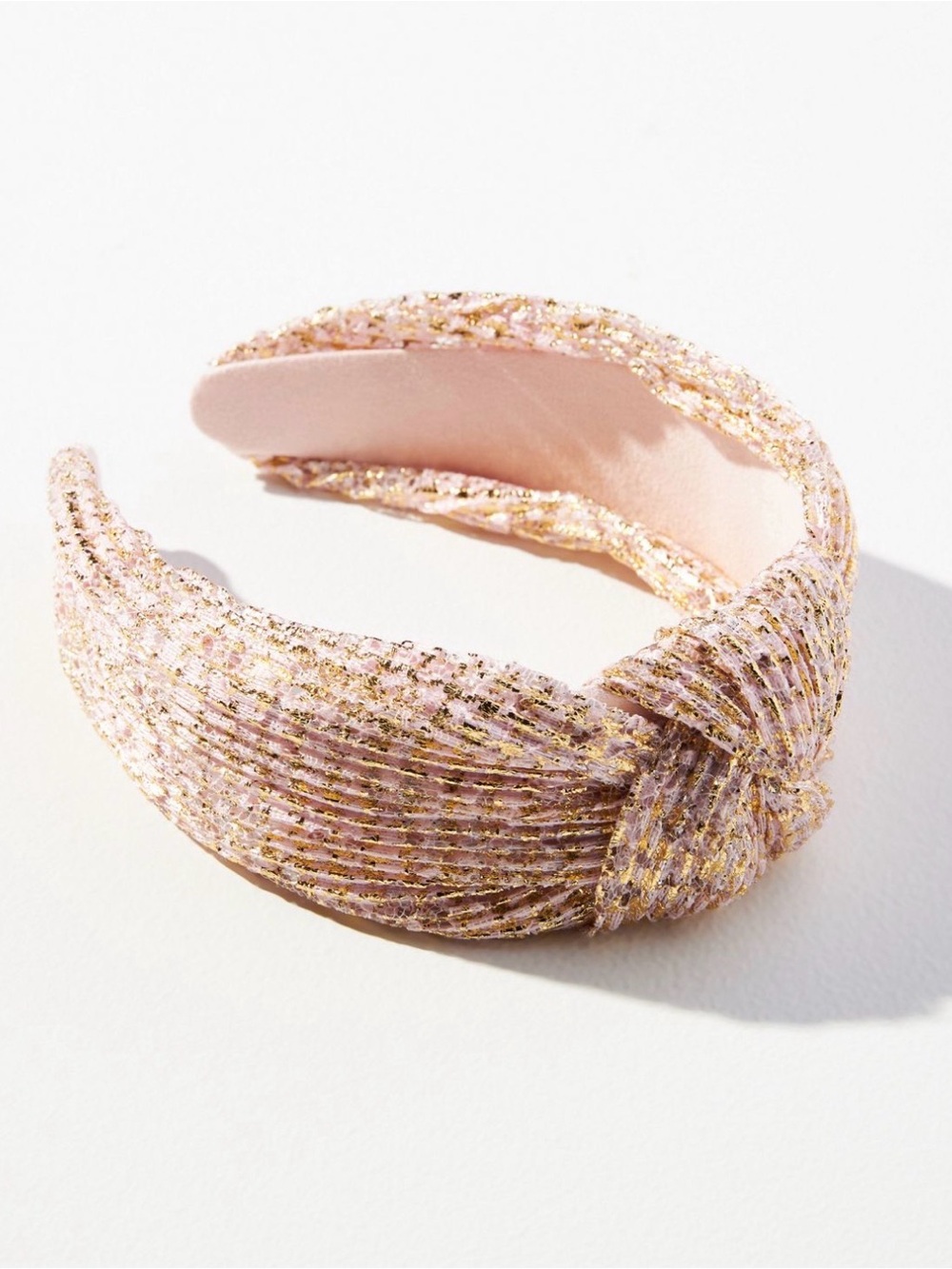 Anthropologie Raffia Knot Headband in Rose